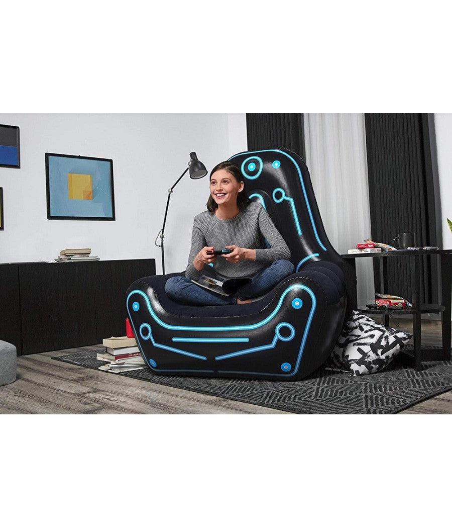 Poltrona Gonfiabile The Mainframe Matrix 112x99x125cm Tasca Portaoggetti 75077         