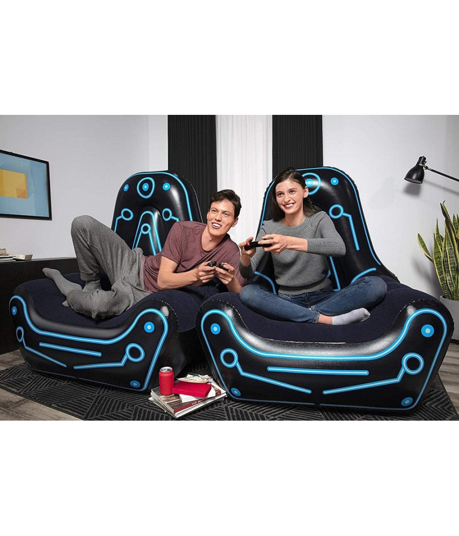 Poltrona Gonfiabile The Mainframe Matrix 112x99x125cm Tasca Portaoggetti 75077         