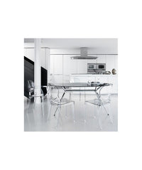 Poltrona Igloo- set da 4 -policarbonato Made in Italy SCAB DESIGN - trasparente fume' 183