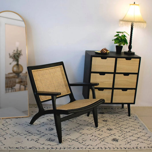 LÚZETE - POLTRONA IN LEGNO DI OLMO NERO EINAR