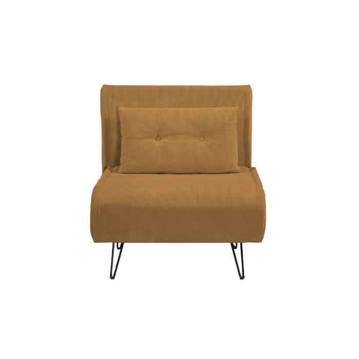 Poltrona letto Quarzo senza braccioli colore mostarda