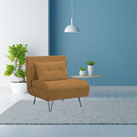 Poltrona letto Quarzo senza braccioli colore mostarda