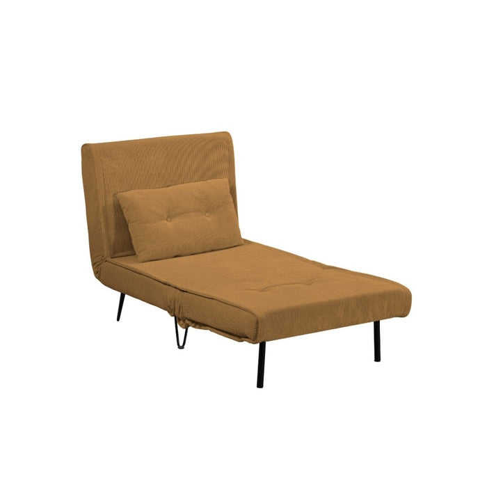 Poltrona letto Quarzo senza braccioli colore mostarda