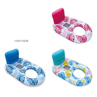 Trade Shop - Poltrona Lounge Gonfiabile Galleggiante Con Portabicchieri Piscina 170x110cm 628534 -