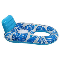 Trade Shop - Poltrona Lounge Gonfiabile Galleggiante Con Portabicchieri Piscina 170x110cm 628534 -