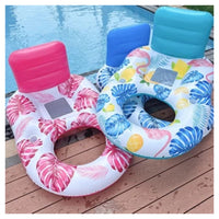 Trade Shop - Poltrona Lounge Gonfiabile Galleggiante Con Portabicchieri Piscina 170x110cm 628534 -