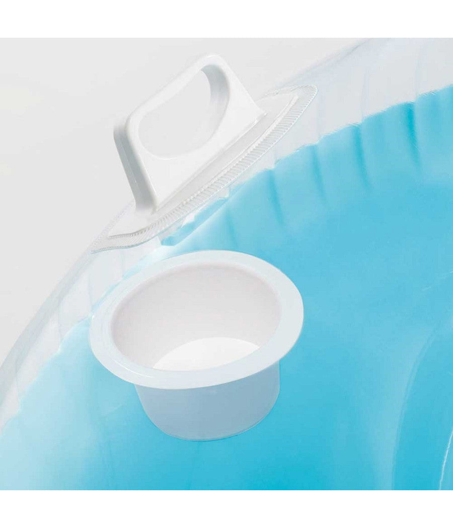 Poltrona Materassino Gonfiabile 2 Posti Con Schienale E Portabibite Mare         