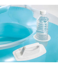 Poltrona Materassino Gonfiabile 2 Posti Con Schienale E Portabibite Mare         