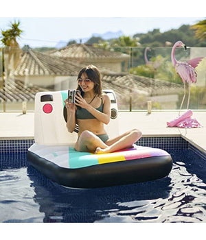 Poltrona Materassino Gonfiabile Fashion Polaroid Vintage 127x102cm Piscina 43656         