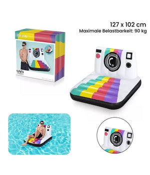 Poltrona Materassino Gonfiabile Fashion Polaroid Vintage 127x102cm Piscina 43656         