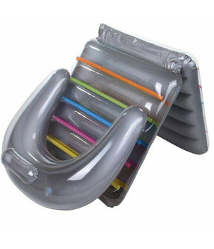 Poltrona Materassino Gonfiabile Multicolor 198x84cm Per Mare Piscina Pieghevole         