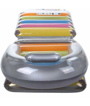 Poltrona Materassino Gonfiabile Multicolor 198x84cm Per Mare Piscina Pieghevole         