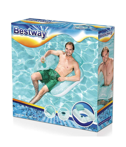 Poltrona Materassino Gonfiabile Piscina Mare Relax Adulti Con Portabicchiere         