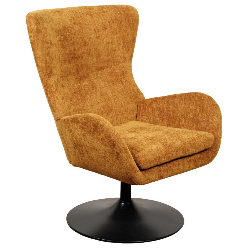 Poltrona Melania In Tessuto Ocra Dimensione 79x71x98cm