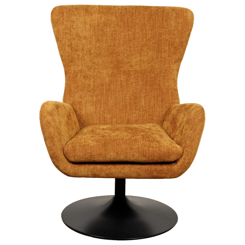 Poltrona Melania In Tessuto Ocra Dimensione 79x71x98cm