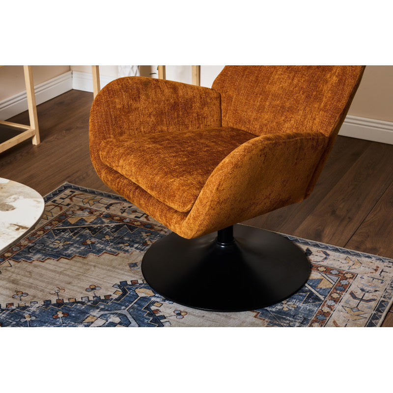 Poltrona Melania In Tessuto Ocra Dimensione 79x71x98cm