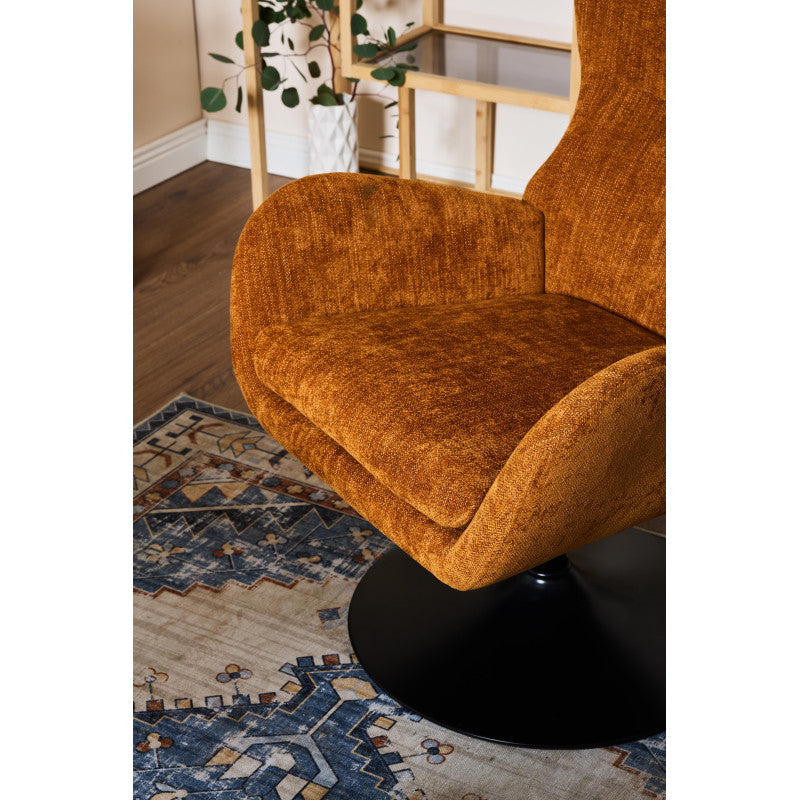 Poltrona Melania In Tessuto Ocra Dimensione 79x71x98cm