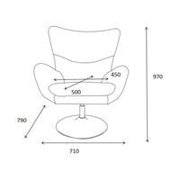 Poltrona Melania In Tessuto Ocra Dimensione 79x71x98cm