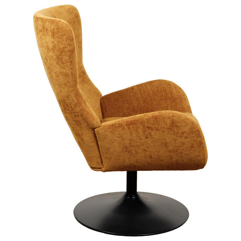 Poltrona Melania In Tessuto Ocra Dimensione 79x71x98cm