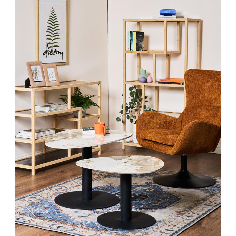 Poltrona Melania In Tessuto Ocra Dimensione 79x71x98cm