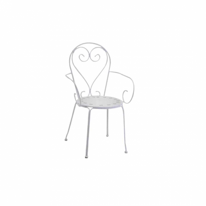 Poltrona metallo new old bianco crema cm 49x48h43/59/90