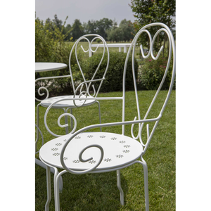 Poltrona metallo new old bianco crema cm 49x48h43/59/90