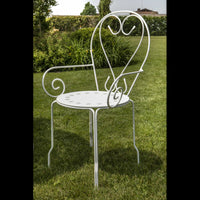 Poltrona metallo new old bianco crema cm49x48h43/59/90