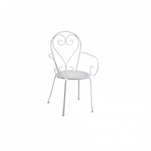 Poltrona metallo new old bianco crema cm49x48h43/59/90