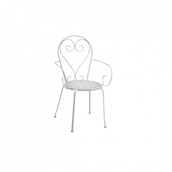 Poltrona metallo new old bianco crema cm49x48h43/59/90