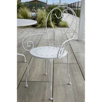 Poltrona metallo new old bianco crema cm 49x48h43/59/90