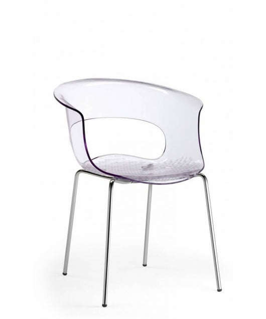 POLTRONA MISS B SET DA 4 ANTISHOCK POLICARBONATO MADE IN ITALY SCAB DESIGN - Trasparente 100