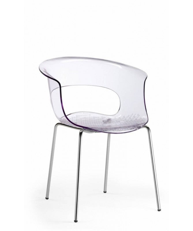 POLTRONA MISS B SET DA 4 ANTISHOCK POLICARBONATO MADE IN ITALY SCAB DESIGN - Trasparente 100