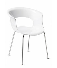 POLTRONA MISS B SET DA 4 ANTISHOCK POLICARBONATO MADE IN ITALY SCAB DESIGN - Bianco 310