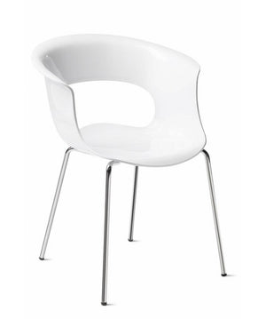 POLTRONA MISS B SET DA 4 ANTISHOCK POLICARBONATO MADE IN ITALY SCAB DESIGN - Bianco 310