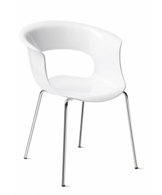 POLTRONA MISS B SET DA 4 ANTISHOCK POLICARBONATO MADE IN ITALY SCAB DESIGN - Bianco 310
