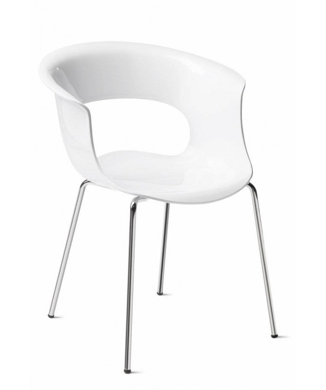POLTRONA MISS B SET DA 4 ANTISHOCK POLICARBONATO MADE IN ITALY SCAB DESIGN - Bianco 310