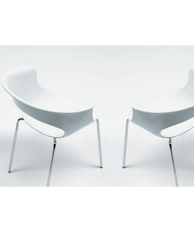 POLTRONA MISS B SET DA 4 ANTISHOCK POLICARBONATO MADE IN ITALY SCAB DESIGN - Bianco 310