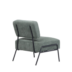 Poltrona Morgana Tessuto Millerighe Verde