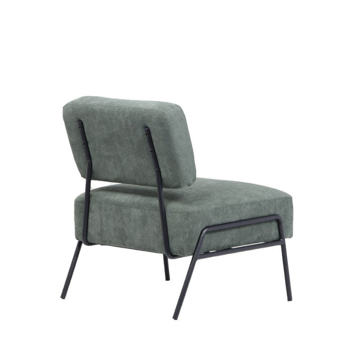 Poltrona Morgana Tessuto Millerighe Verde