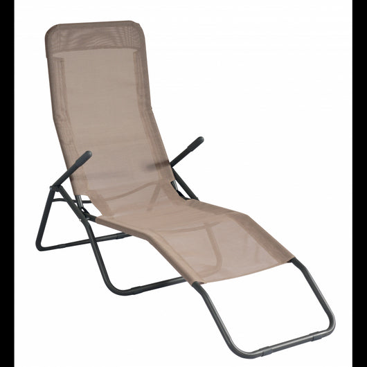 Set Di 5 Poltrone Palma Ferro Grigio/Text Tortora Moia