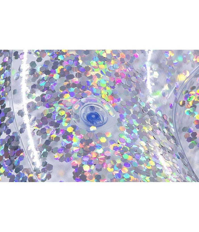 Poltrona Poltroncina Gonfiabile Glitter Dream 72x72x64cm 2 Camera Ad Aria 75105         