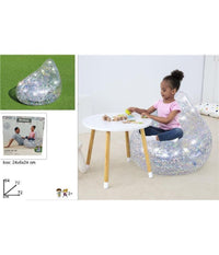 Poltrona Poltroncina Gonfiabile Glitter Dream 72x72x64cm 2 Camera Ad Aria 75105         