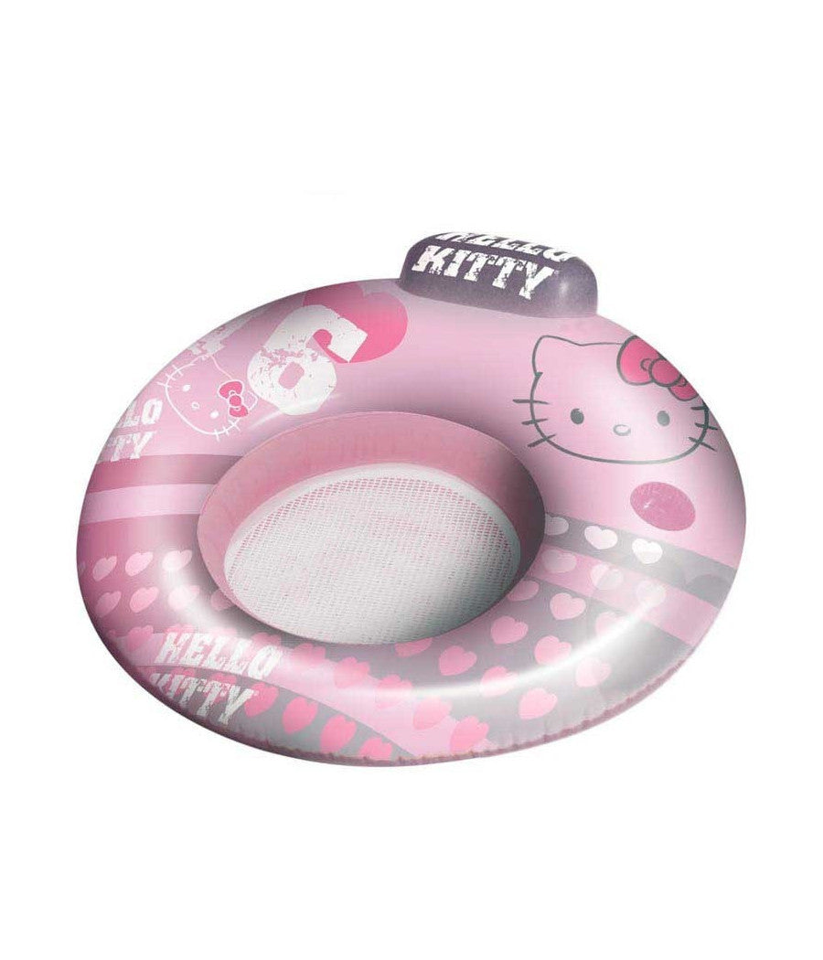 Poltrona Poltroncina Gonfiabile Mare 2 In 1 Con Poggiatesta 104 Cm Hello Kitty         