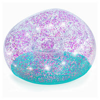 Trade Shop - Poltrona Pouf Gonfiabile Glitter Dream Per Bambini +6 Anni 114 X 112 X 66 Cm 75115 -