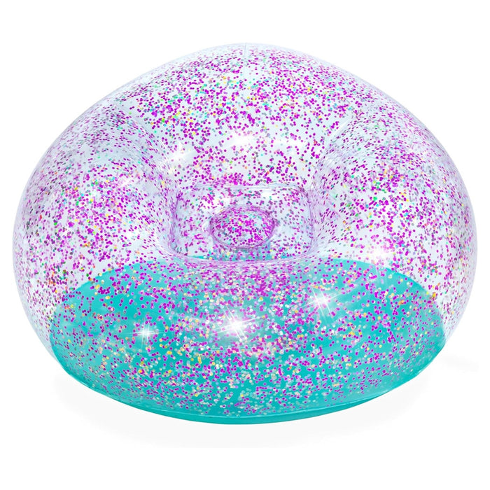 Trade Shop - Poltrona Pouf Gonfiabile Glitter Dream Per Bambini +6 Anni 114 X 112 X 66 Cm 75115 -