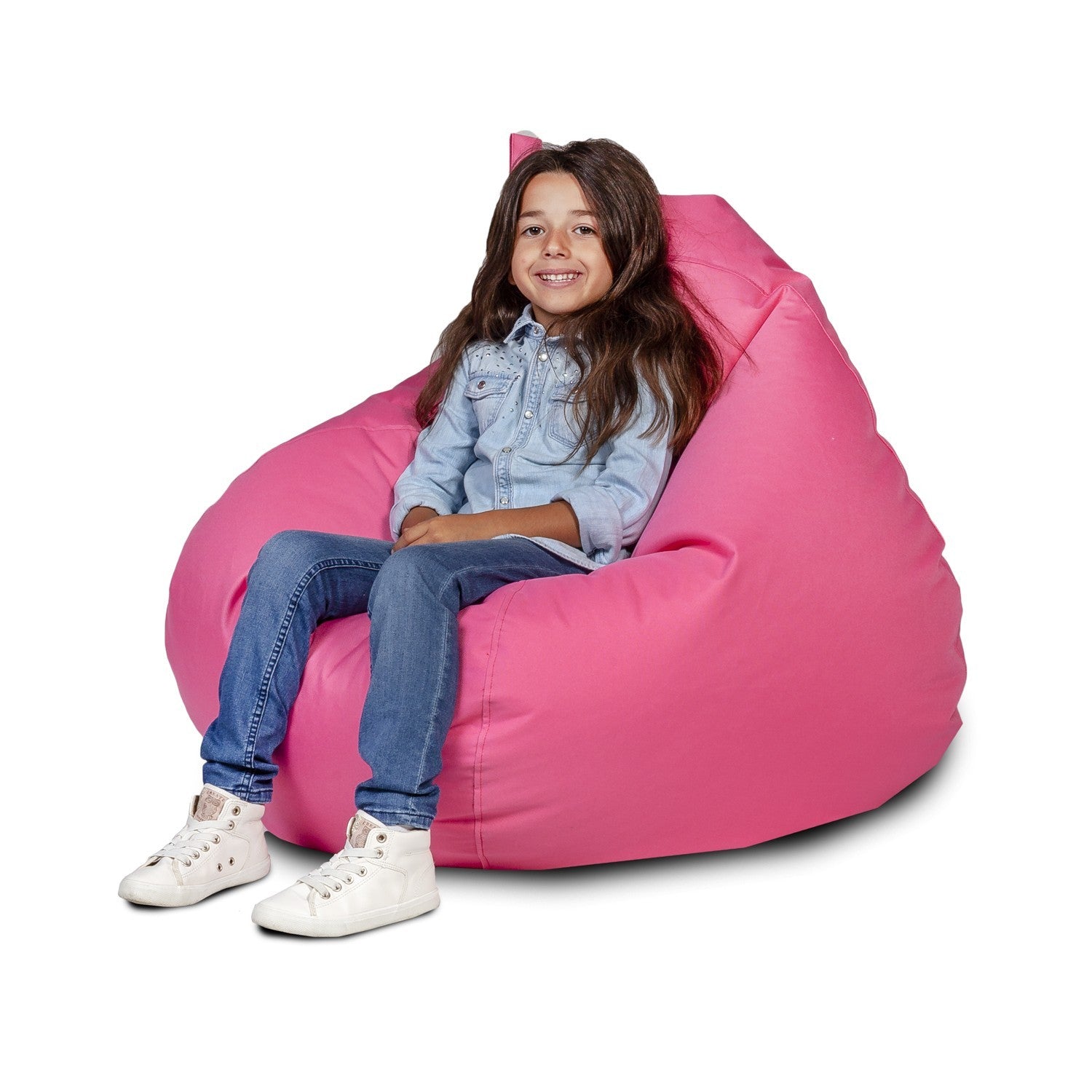 Poltrona pouf sacco oscar in poliestere con maniglia