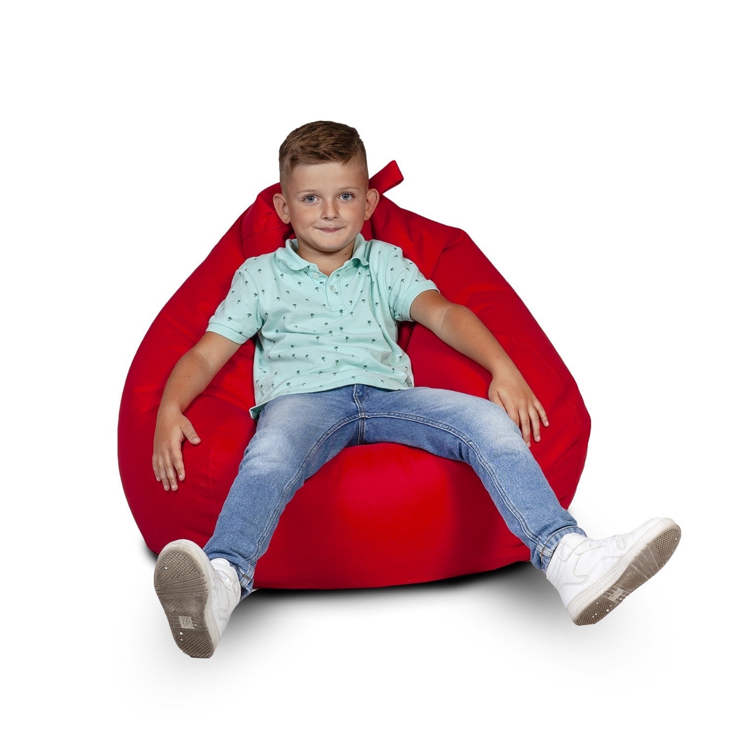 Poltrona pouf sacco oscar in poliestere con maniglia