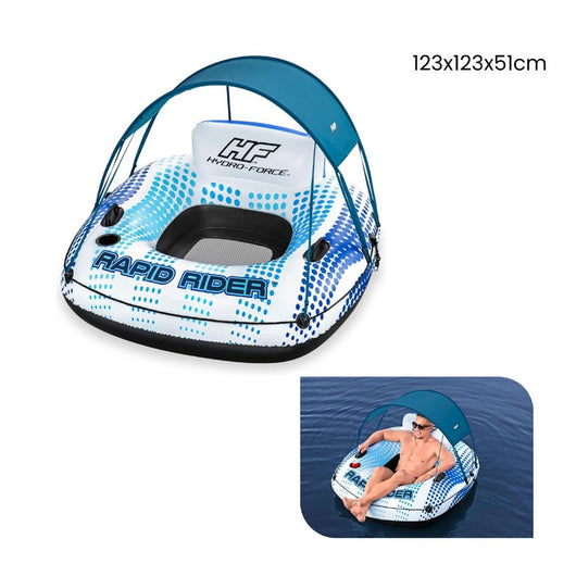 Trade Shop - Poltrona Rapid Rider Canopy Fondo In Rete Con Parasole Portabicchiere Maniglie 43725 -