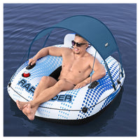 Trade Shop - Poltrona Rapid Rider Canopy Fondo In Rete Con Parasole Portabicchiere Maniglie 43725 -