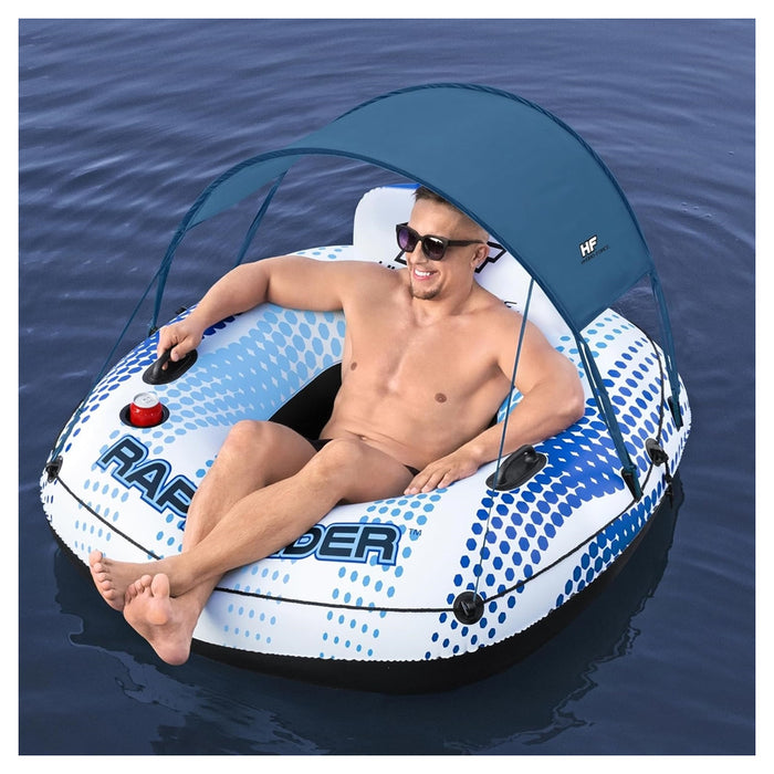 Trade Shop - Poltrona Rapid Rider Canopy Fondo In Rete Con Parasole Portabicchiere Maniglie 43725 -